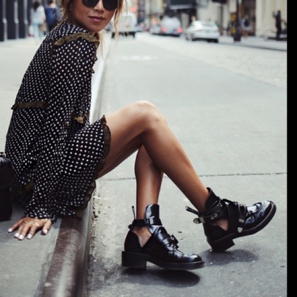 Balenciaga Spring 2011 cut out biker boots by Nicolas Ghesquière size 41.5